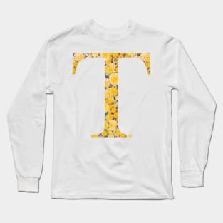 Tau Sorority Sunflower Sticker Long Sleeve T-Shirt